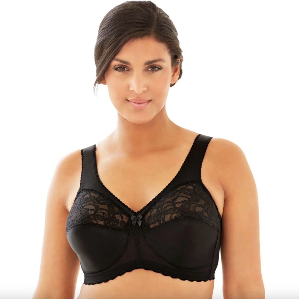 Glamorise 40H Magiclift Wireless black Bra Full Figure style 1000